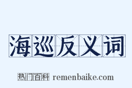 海巡反义词是什么意思的图片